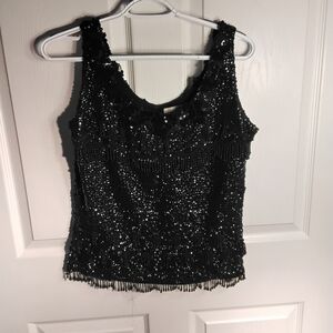 Forcast Black Sequin Embellished Blouse